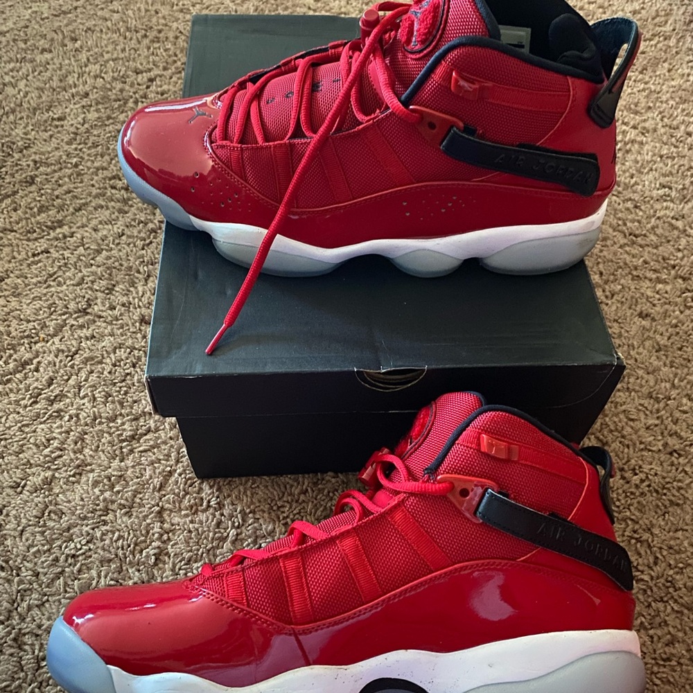 Jordan 6 Rings Gym Red black and white